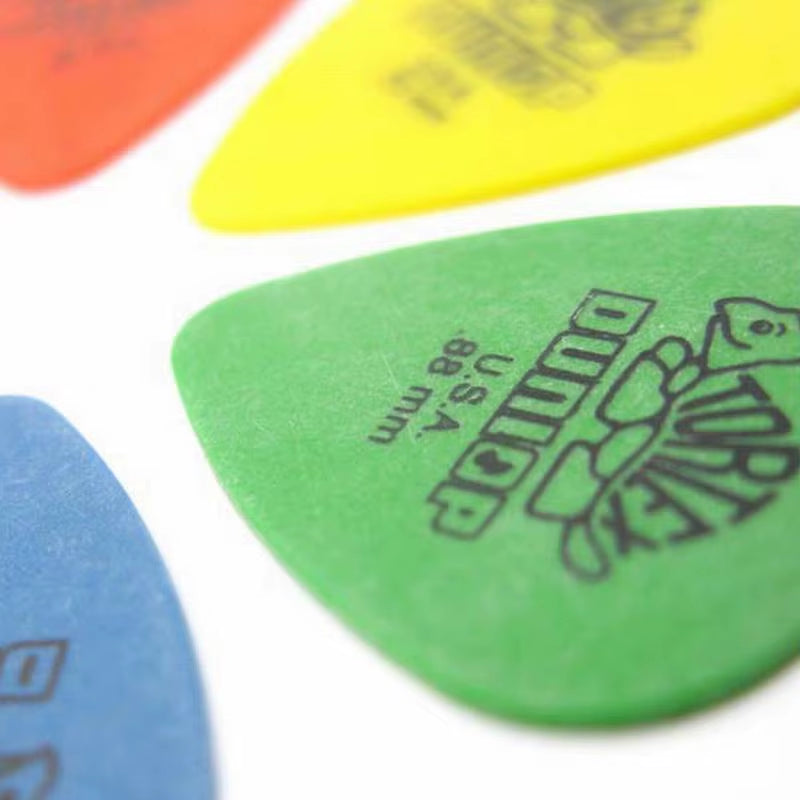 10-Piece Dunlop Guitar Pick Set for Electric and Acoustic Guitars - Assorted Thickness Options