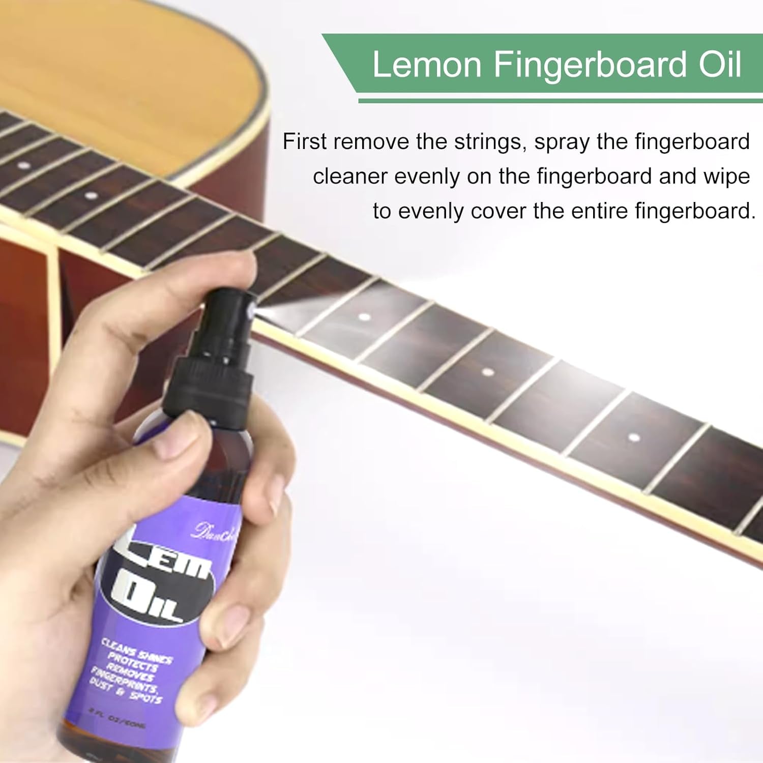 Deluxe Guitar Cleaning Kit: Lemon Oil, Polish & String Oil for Guitar Cleaning &
