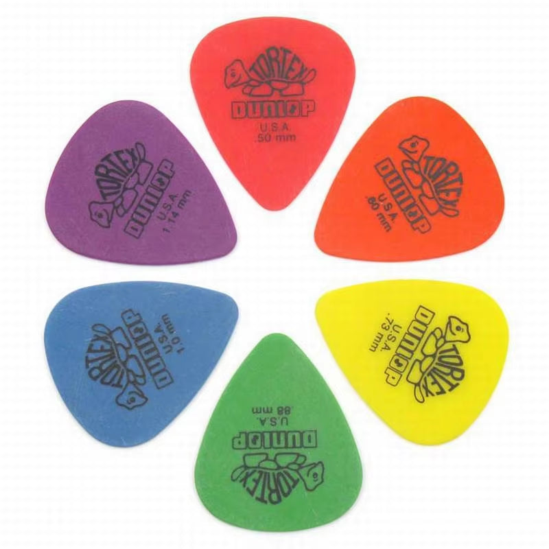 10-Piece Dunlop Guitar Pick Set for Electric and Acoustic Guitars - Assorted Thickness Options