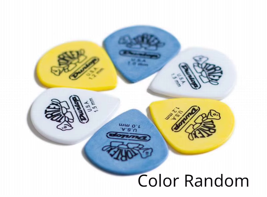 10-Piece Dunlop Guitar Pick Set for Electric and Acoustic Guitars - Assorted Thickness Options