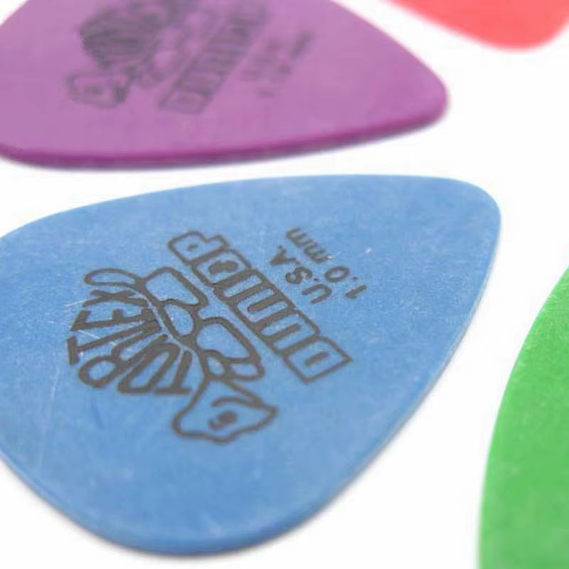 10-Piece Dunlop Guitar Pick Set for Electric and Acoustic Guitars - Assorted Thickness Options
