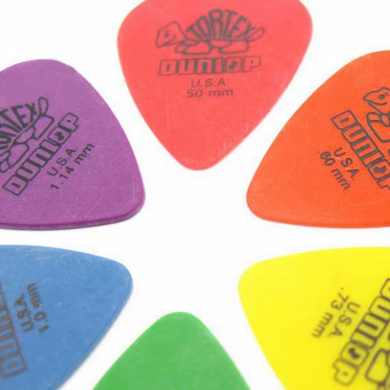 10-Piece Dunlop Guitar Pick Set for Electric and Acoustic Guitars - Assorted Thickness Options