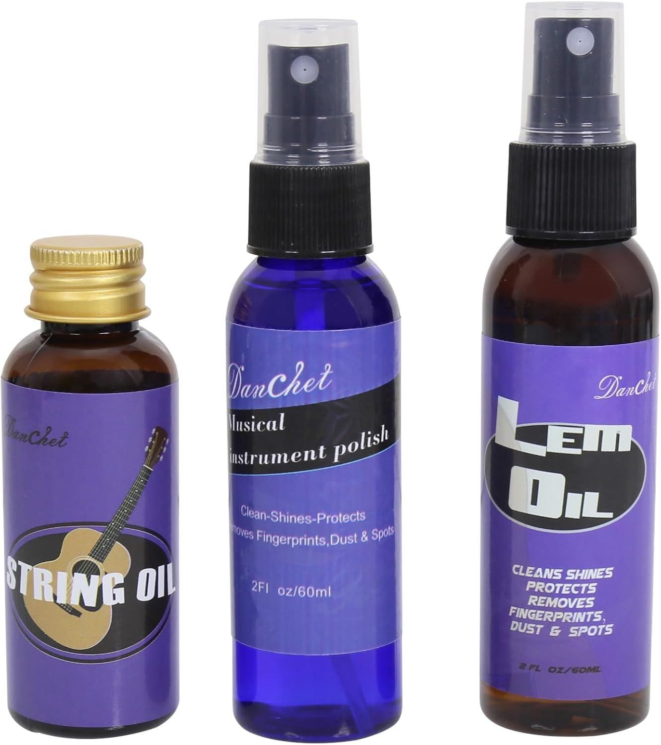 Deluxe Guitar Cleaning Kit: Lemon Oil, Polish & String Oil for Guitar Cleaning &