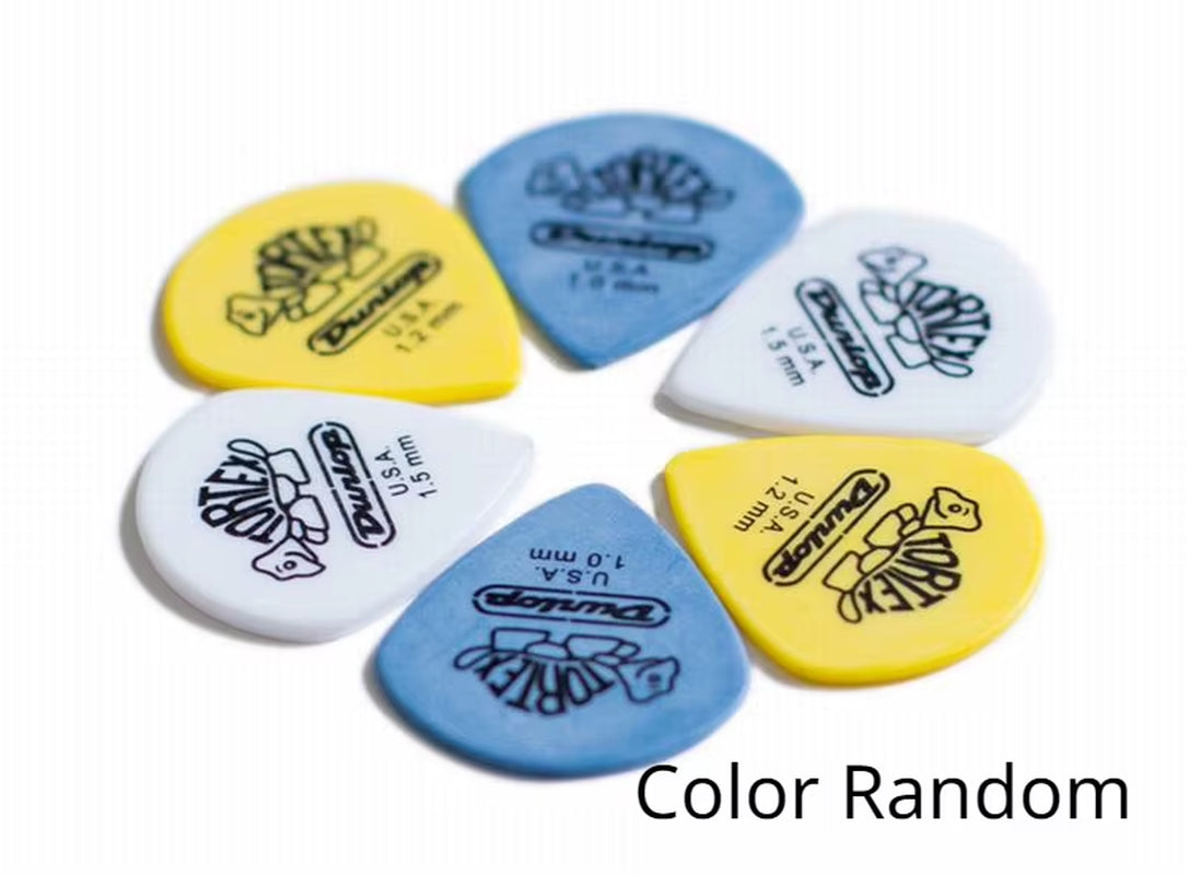 10-Piece Dunlop Guitar Pick Set for Electric and Acoustic Guitars - Assorted Thickness Options