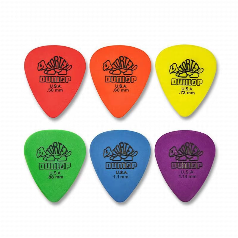 10-Piece Dunlop Guitar Pick Set for Electric and Acoustic Guitars - Assorted Thickness Options